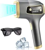 IPL Laser Hair Removal for Women and Men at-Home, Depiladora Laser Hair Removal Device Permanent for Facial Arm Armpits Leg and Full Body, with Ice-Cooling System for Nearly Painless