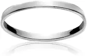 [Hoops & Loops] Sterling Silver Polished Midi Stackable Thin Wedding Band Ring