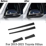 Rearview Mirror Frame Carbon Fiber Trim Black For 2015-2021 Toyota Hilux 4Pcs (for: Toyota)
