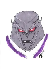 Original Art Transformers Prime Megatron