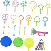NAMOARLY 29 PCS 1 Set Bubble Stick Handheld Bubble Blowing with Tray for Outdoor Fun for Parties and Summer Activities Present