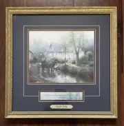 Thomas Kinkade "Sunday Outing" Framed Print 14x14 w/COA Art Nature Family Horse