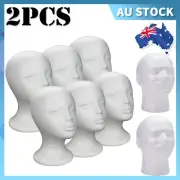 2PCS Male Female Foam Mannequin Head Model Hat Wig Practical Display Stand Rack