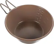 Toddmomy Stainless Steel Salad Bowl Handles Camping Bowl for Outdoor Portable Multi-use 304 Steel 0.8l