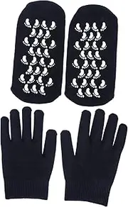 minkissy 4pcs Moisturizing Gel Gloves and Socks Dry Cracked for Lightweight and Portable Absorption for Overnight Use