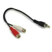 6inch RCA Plug to 2 RCA (1 RCA Male to 2 RCA Female) Adapter Cable
