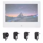 Digital Photo Frame White 7in IPS Screen 1024x600 HD Electronic Album With B Set