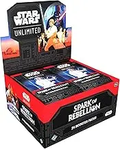 Star Wars: Unlimited TCG Spark of Rebellion Booster Display (Set of 24 Booster Packs) - Trading Card Game for Kids & Adults, Ages 12+, 2+ Players, 20 Min Playtime, Made by Fantasy Flight Games