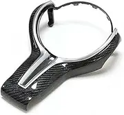 Jodriva, for, Series F80 F82 F10 F06 F12 F13 F15 F16 M-Sport F20 F22 F30 F31 F32 F33 F36 F10 F06 F12 F13 F15 Steering Wheel Trim Center Console Sticker(Black M Trim Cover Silver)