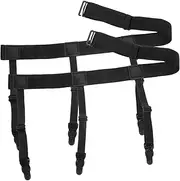 [CALLARON] 1pair Adjustable Elastic Non- Shirt Stays Thigh Garters for Men Women Effortless Use for Professional Appearance Comfortable Casual Occasions