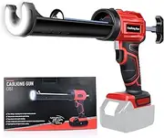 Fiihio Caulking Gun for Makita 18v Battery,Electric Caulking Gun Cordless with LED Light,4 Adjustable Speeds Battery Powered Hand Caulk Gun for Filling,Sealing,10oz Tube