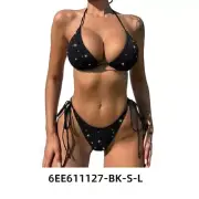 Lady Two Pieces Bathing Suit Halterneck Swimsuit