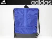 在飛比找Yahoo!奇摩拍賣優惠-(布丁體育)adidas 愛迪達 運動健身束口袋 (藍色)束