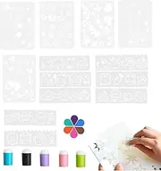 Sponge Finger Painting Set - Finger Craft Drawing Tools | Crafting Finger Daubers, Drawing Sponge Dauber Set with 6 Color Stamp Pads for Holiday Card Making