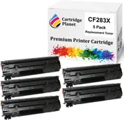 5 Pack Compatible Toner Cartridge Replacement for HP CF283X 83X (2,200 Pages) for HP Laserjet Pro MFP M201 MFP M201d MFP M201dw MFP M201n MFP M225 MFP M225dn MFP M225dw