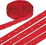 uxcell 3 Yard Snap Button Tape, Polyester Plastic Snap Button Trim, Sewing Press Stud Ribbon Replacement for DIY Craft Clothes Fabric Sewing, Red