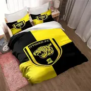 f1353 Bed Sheets Al-Ittihad Club Jeddah Football Saudi Arabia Bedding Set Cute Duvet Cover Bed Cover with Pillowcase CustomBed Sheets Rt1353