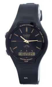 Casio Analog-Digital Alarm Chrono Dual Time Quartz AW-90H-9EVDF 50M Mens Watch