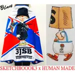 BLACK全新SKETCHBOOOK3 X HUMAN MADE X放浪兄弟HONEST BOYZ(披巾/毛巾/托特包)