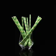 Creative High Quality Jungle Safari Paper 25pcs Party Straws Bamboo Panda