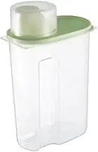 ELAYARD Plastic Sealed Can with Lid for Grain Storage Airtight Cereal Container for Dry Food Oatmeal Rice Large Green Easy to Clean Design
