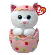 TY Beanie Boos Giggles Cat In Egg Kids Plush Stuffed Toy 15.5cm 3y+ Regular