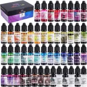 48 pcs Concentrated Alcohol Ink Set Vibrant Colors Alcohol-Based Resin Ink Tools