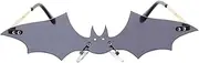 [OATIPHO] bat glasses women's sunglasses trendy metal sunglasses summer sunglasses for women goth glasses women glasses funny glasses ac frameless bat eye glasses bat eyeglasses bat eyewear