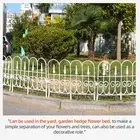 Decorative Garden Fence Insert 6 Pack Rustproof Plastic Garden Picket Fenc New