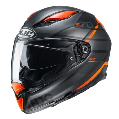 M 58 F70 TINO CARBON MC7SF ORANGE BLACK MOTORCYCLE SAFETY CRASH HELMET LID