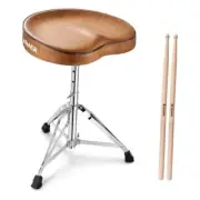 Saddle Drum Throne, Height Adjustable Padded Seat Drum Stool for Adults and