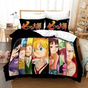 a2572 Bed Sheets Anime Seven Deadly Sins Bedding Set Boys Girls Duvet Cover Pillowcase Bed Kids Adult Fashion Home Textileextile3-Piece Bedding Set