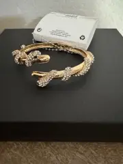 ALDO Snakes Serpent Hinged Bangle Gold-tone Bracelet