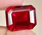 A+ Emerald Cut 50.65 Ct+ Natural Mozambique Red Ruby Certified Loose GK Gemstone