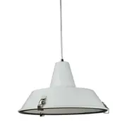 Asi Industrial Cord Drop Dome Pendant Light Lamp - White.