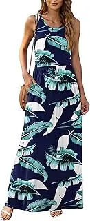 [MOLERANI] Women's Loose Plain Maxi Dresses Casual Long Dresses with Pockets