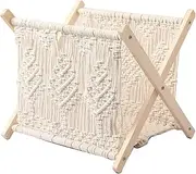 Nordic Cotton Rope Woven Storage Rack Magazine Rack Creative Desktop Magazine Rack Floor Rack Bohemian Style
