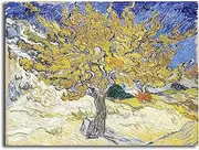 Vincent Van Gogh Mulberry Tree, 1889 Canvas Wall Art Famous Fine Art Reproduction| World Famous Painting on Wrapped Canvas Print Modern Home Decor Wood Framed & Ready to Hang 12x16inch（40x30x2cm）