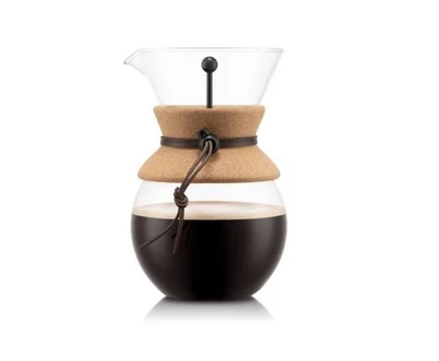 Bodum 8 Cup 34oz Pour Over Coffee Maker: Drip Coffee Pot with Permanent Screen