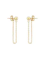 Bloomingdale's Fine Collection Ball Chain Drop Earrings in 14K Yellow Gold