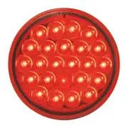 4" pearl grand general light led red/red lens universal rubber grommet mount new