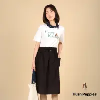 在飛比找momo購物網優惠-【Hush Puppies】女裝 洋裝 休閒文字印花經典刺繡