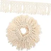 MUELODSIC Tassel Lace Trim for Clothing Decorative Knitting Fringe for DIY Crafts Curtain Garment Decor Durable Easy to Cut for Bows Flowers Custom Designs
