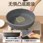 不沾鍋 麥飯石不沾鍋 深炒鍋 平底鍋 24/28/30/32CM 家用煎餅煎蛋神器 含鍋蓋 鍋具 電磁爐/IH爐 煤燃