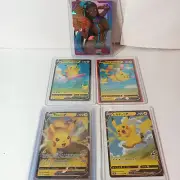 LOT OF 4 PIKACHU POKEMON CARDS ULTRA RARES + GODDESS STORY NESSA