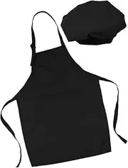LABRIMP 1 Set Chef Apron Hat Costumes Apron Overol Para Niño Black Baking Apron Chef Dress up Smock Chef Hat Baking Art Apron Apron Print Clothing