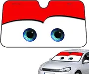 Cartoon Car Visor, 130 × 70 CM Car Front Windshield Sun Shade Visor, Car Cartoon Eyes Windshield Shade, Foldable Windscreen Sunshades Keep Car Cool, Windscreen Sun Protection Comes for Most Car
