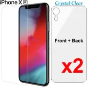 x2 Anti-scratch 4H PET film screen protector for Apple iPhone XR Front and Back