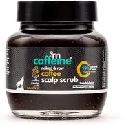 mCaffeine Naked and Raw Coffee Scalp Scrub - Scalp Cleanser Dandruff Removal - Suitable for All Hair Types - Natural Aha - Scalp Exfoliation - 8.82 oz