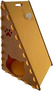 Generic Pet Cat House Kätzchen Bed Bed Cats Supply Interior Use Interior Cats Filz Felt Cat Bed Cave Privacy Anti -Smit -Scratch Strength, Brown Yellow